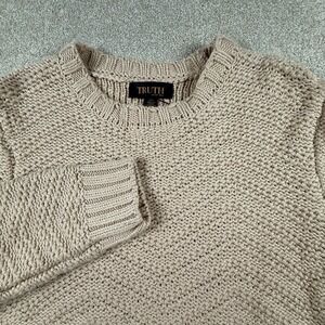 Truth By Republic Men's Tan Knit Crew Neck Sweater Small